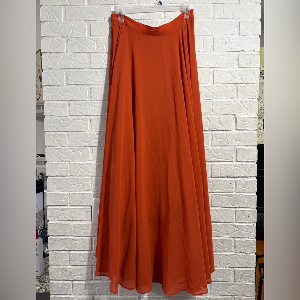 Blush Vibrant Orange Maxi Skirt